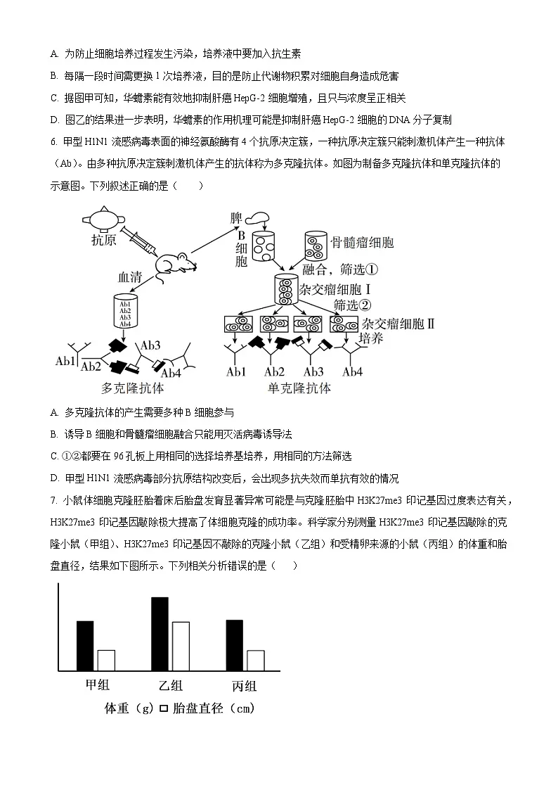 山东省邹城市第一中学2024-2025学年高二下学期3月月考生物试题（原卷版+解析版）第3页