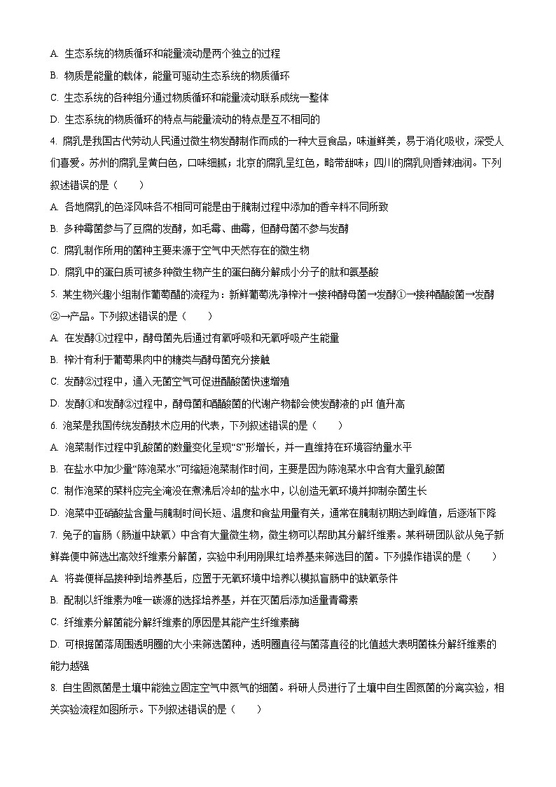 山西省部分学校2024-2025学年高二下学期3月月考生物试题（原卷版+解析版）第2页