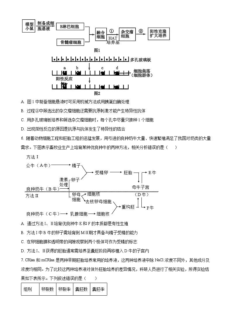 四川省成都外国语学校2024-2025学年高二下学期期中检测生物试题（原卷版+解析版）第3页