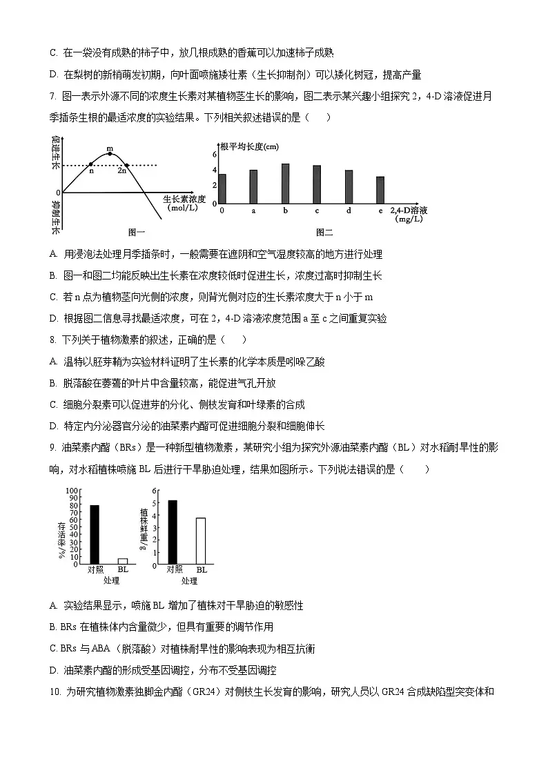 重庆市第十八中学2024-2025学年高二下学期3月月考生物试题（原卷版+解析版）第3页