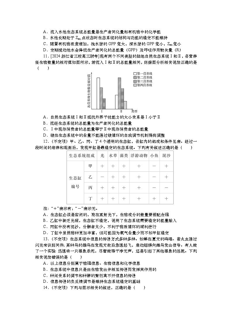 2025届高考生物学一轮复习检测练习36　生态系统的物质循环、信息传递和稳定性（含解析）第3页