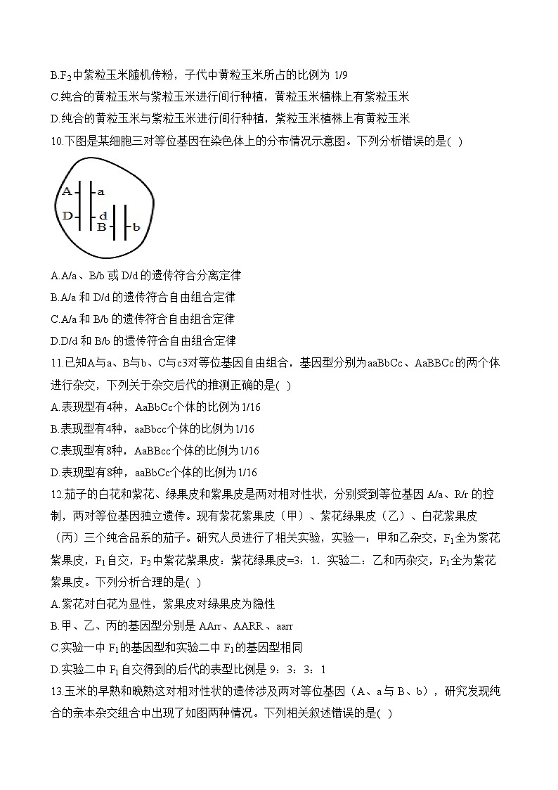 高考生物一轮复习考点剖析练习专题八 遗传的基本规律(含解析)第3页