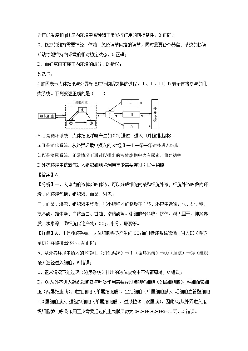 山西省部分学校2024-2025学年高二上学期10月月考生物试题（解析版）第3页