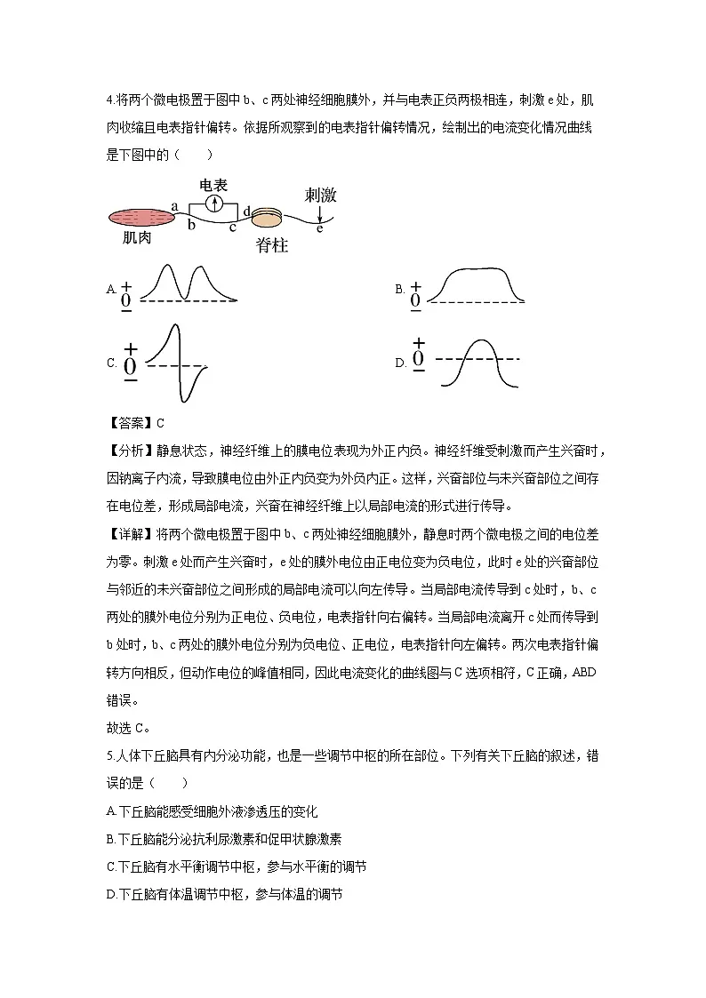 河南省百师联盟联考2024-2025学年高二上学期10月月考生物试题（解析版）第3页