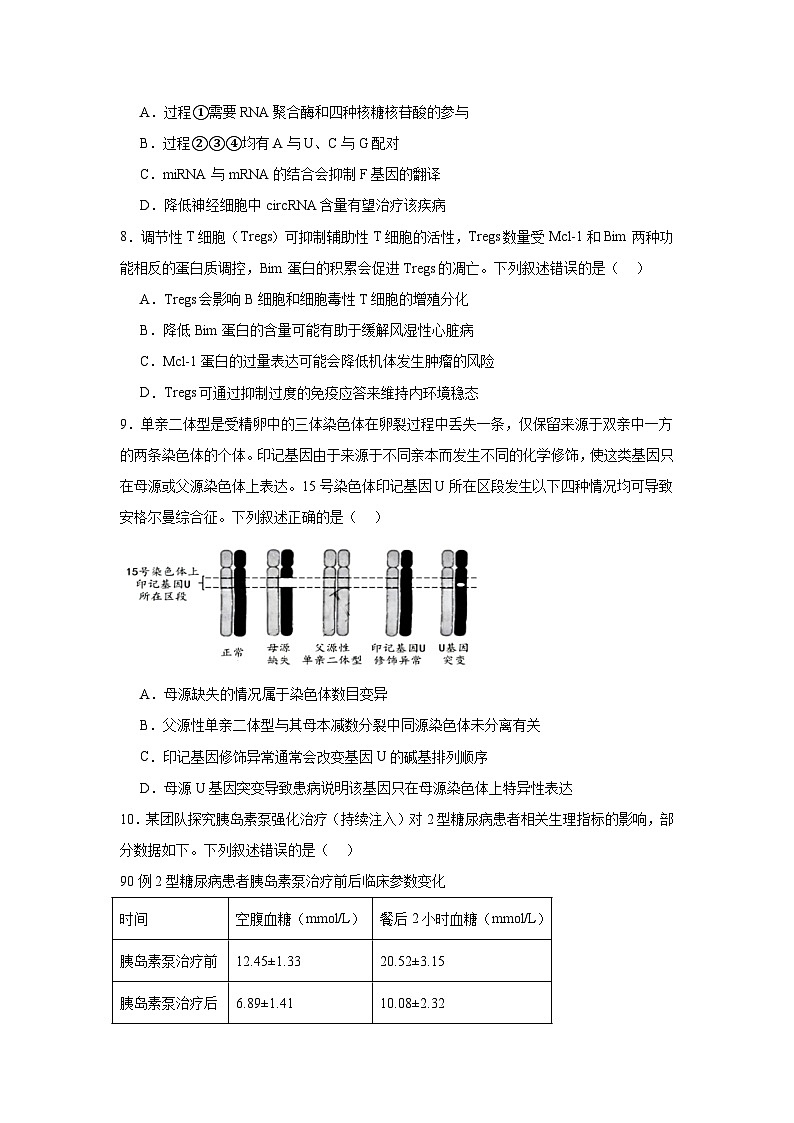 2025届辽宁省沈阳市高三教学质量监测（三）生物试题（无答案）第3页
