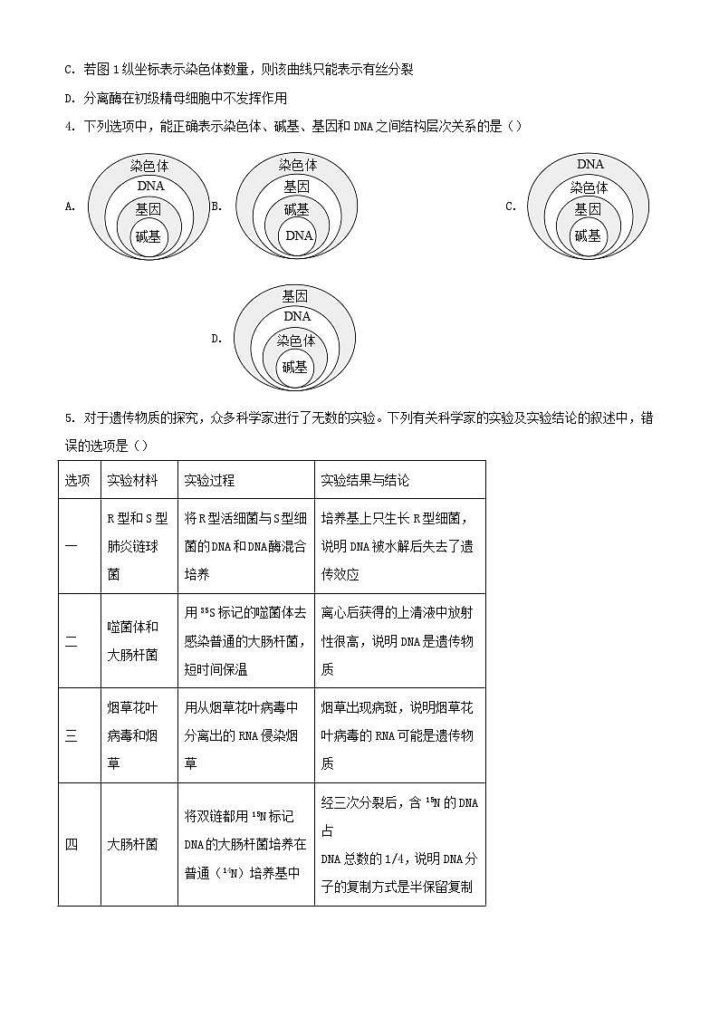 天津市河东区2023_2024学年高一生物下学期7月期末考试含解析第2页