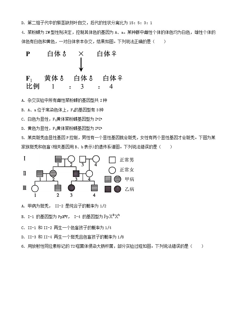 山东省淄博市2023_2024学年高一生物下学期7月期末考试含解析第2页