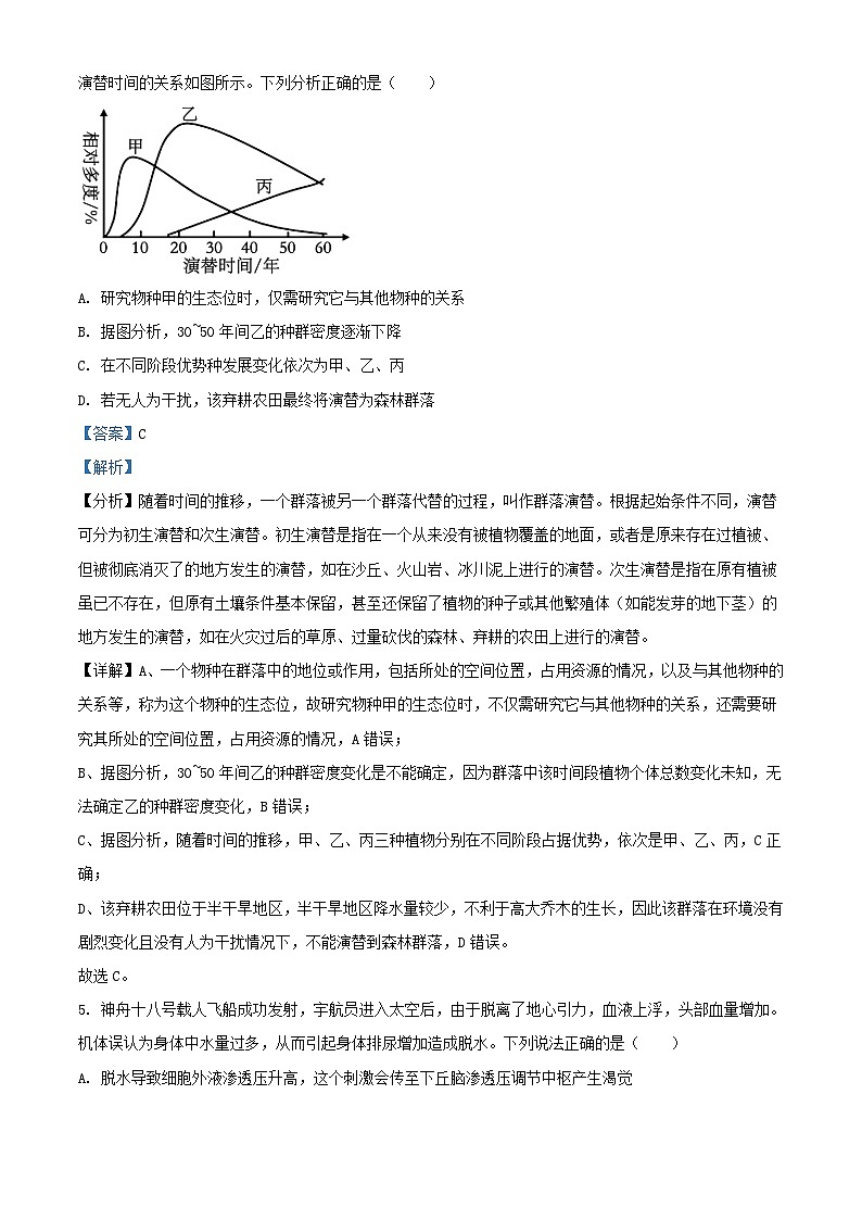 浙江省宁波市慈溪市2023_2024学年高二生物下学期6月期末考试试卷含解析第3页