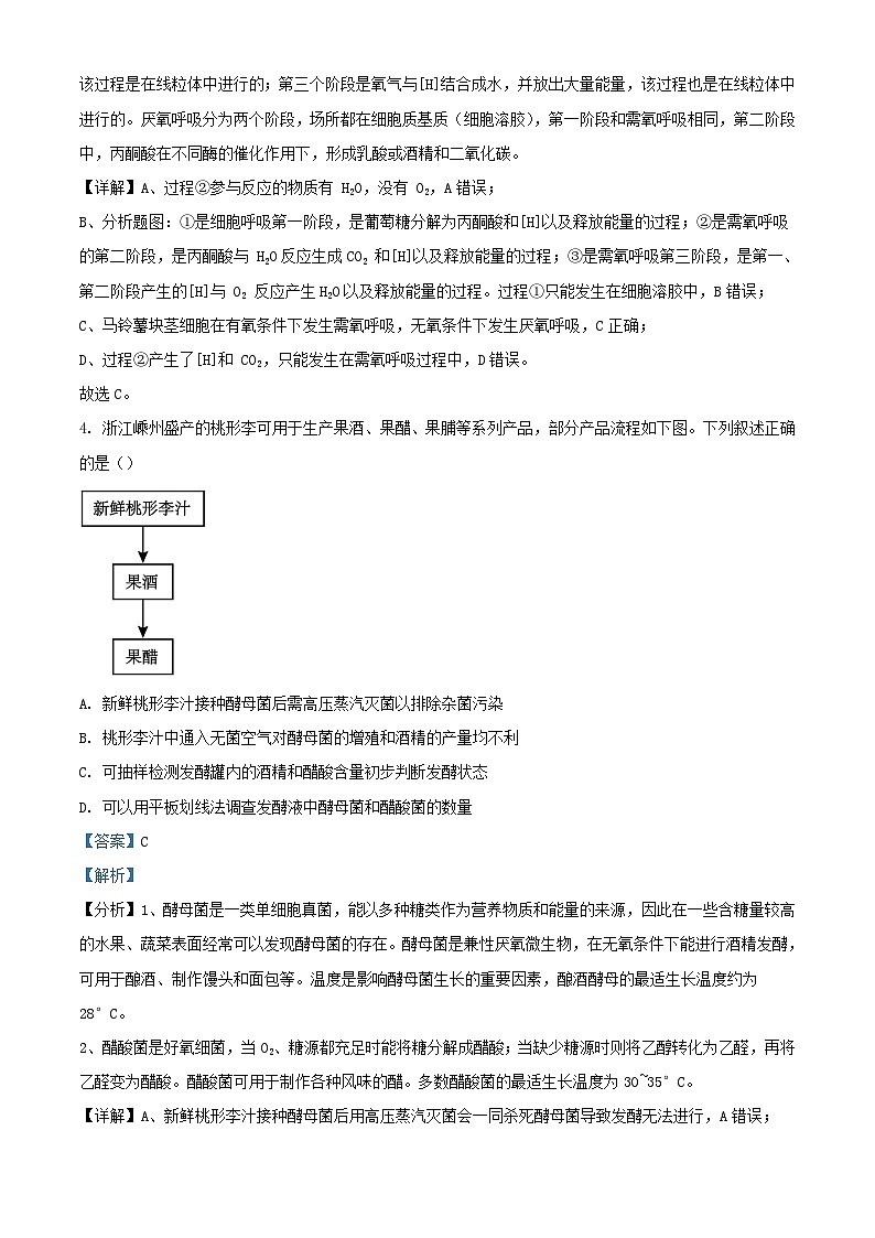 浙江省绍兴市2023_2024学年高二生物下学期6月期末试题含解析第3页