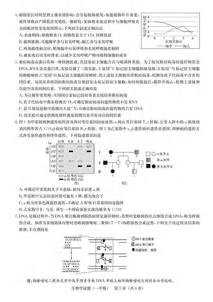 生物丨湖南省长沙一中2025届高三下学期5月模拟考试（二）试卷及答案第2页