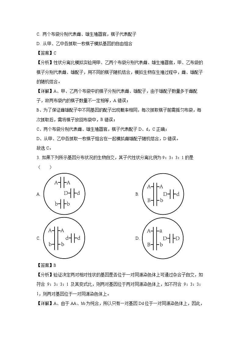 吉林省吉林市第二中学2024-2025学年高一下学期第一次月考生物试题（解析版）第2页