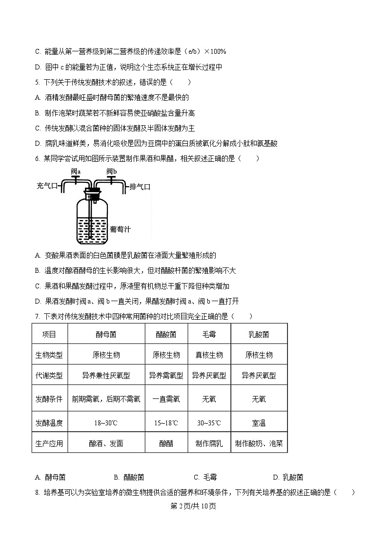 四川省西充中学2024-2025学年高二下学期期中考试生物试题（原卷版）第2页