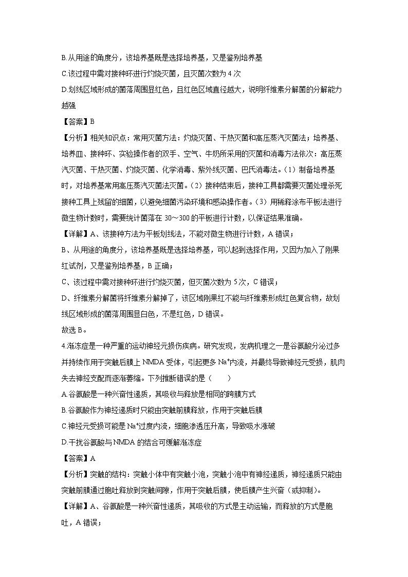 广西壮族自治区玉林市2024-2025学年高二下学期4月联考生物试卷第3页