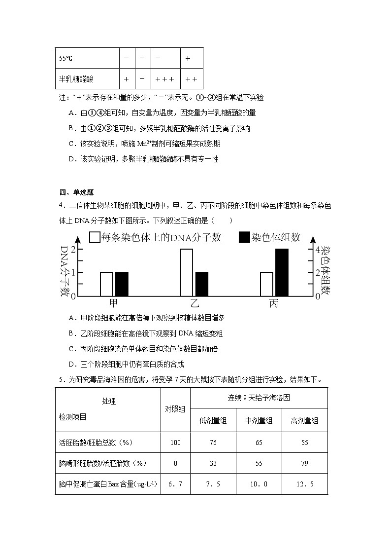 2025届湖北省襄阳随州八校联考高三三模生物试题（无答案）第2页