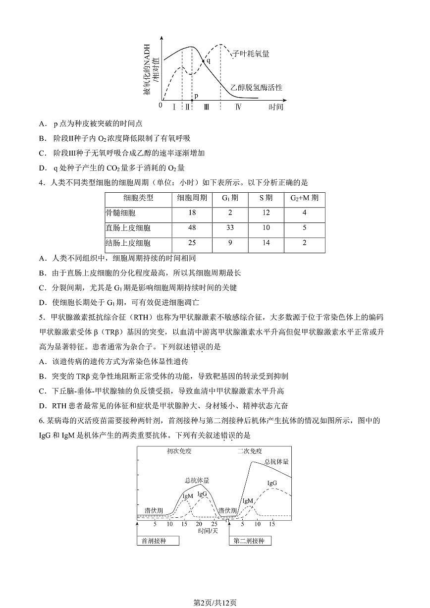 2025北京精华学校高三三模[高考模拟]生物试卷（教师版）第2页