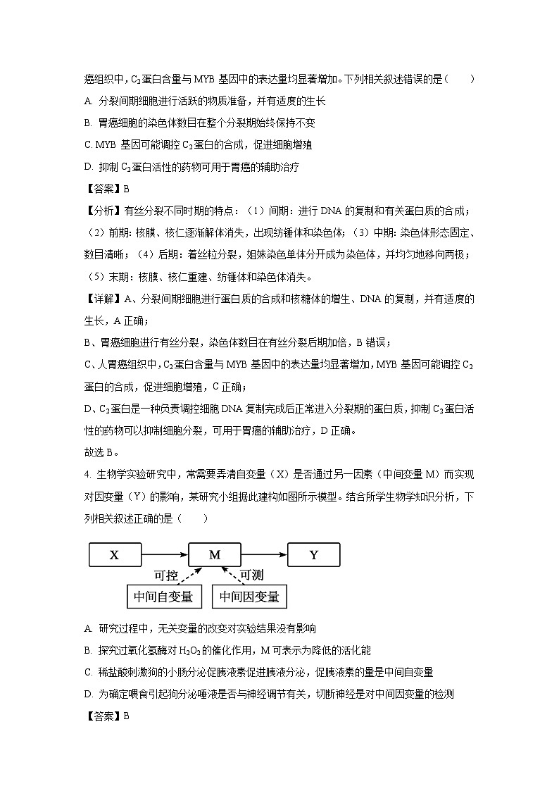 贵州省遵义市2025届高三下学期第三次适应性考试生物试卷（解析版）第3页