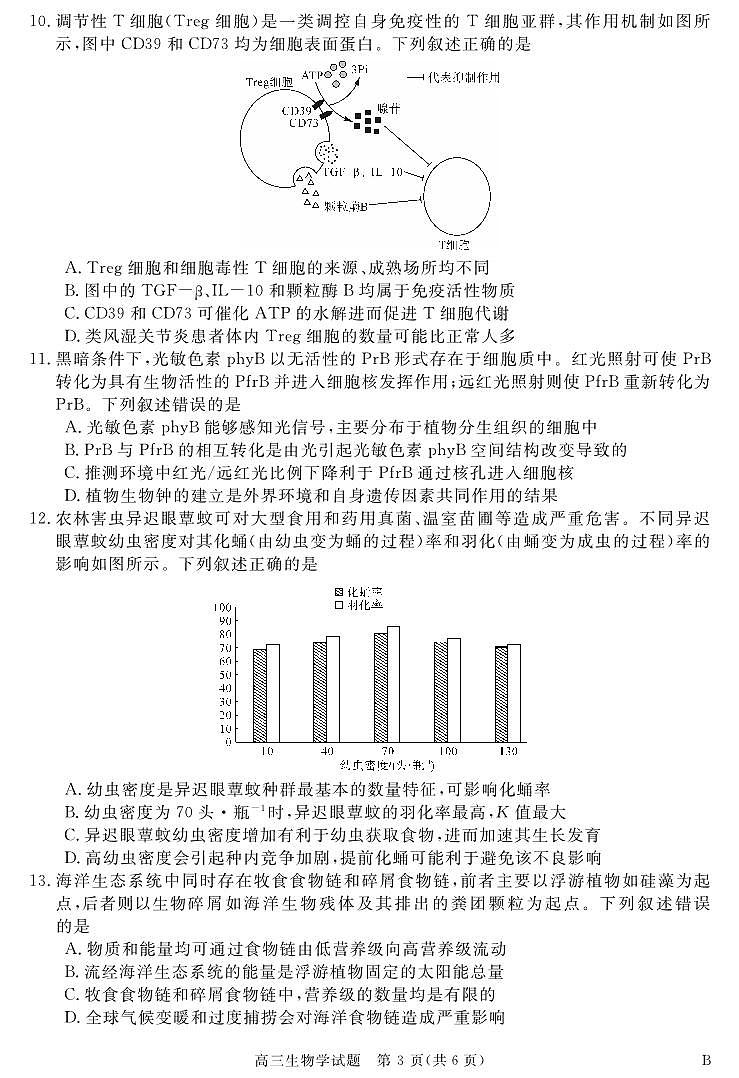 安徽省华师联盟2025届高三第二学期5月质量检测生物-B第3页