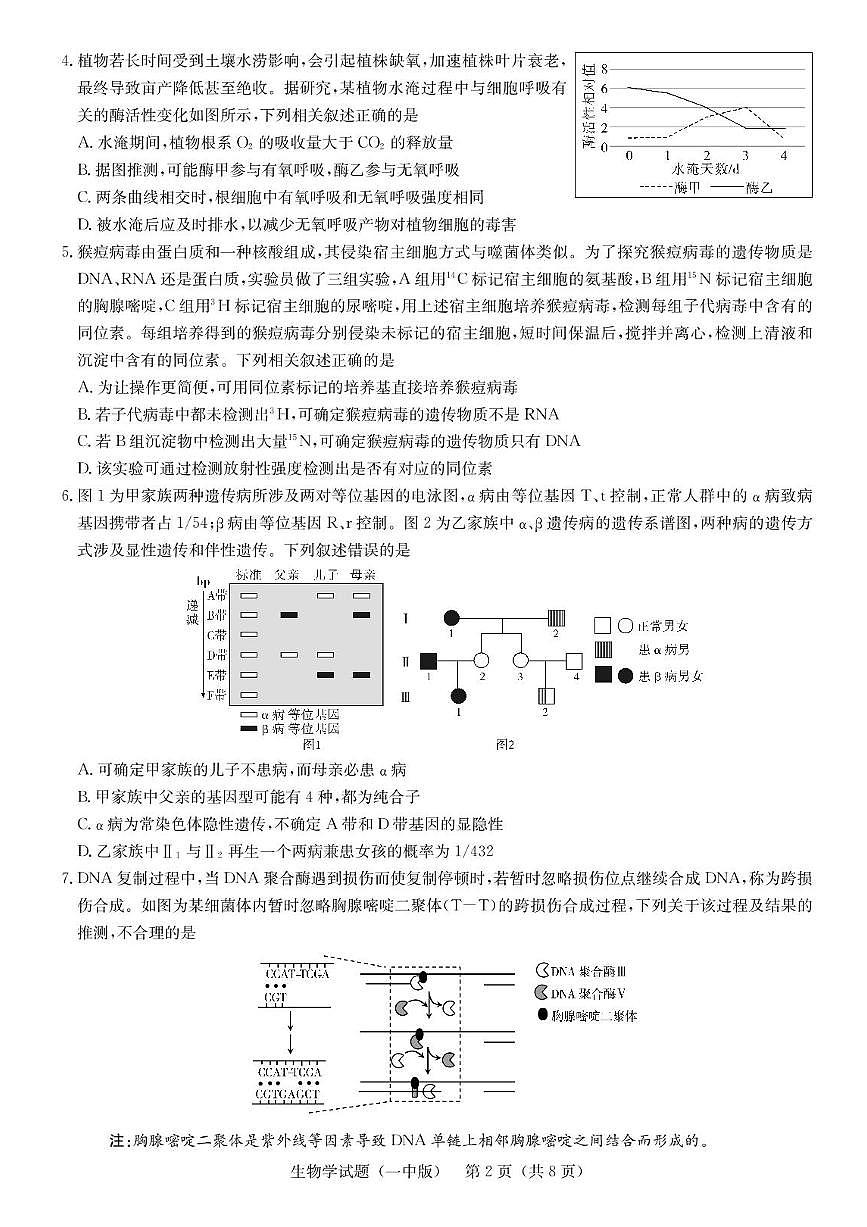 湖南省2025届长沙市第一中学高三下学期模拟考试（二）生物（含答案）第2页