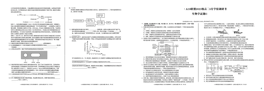 【生物（C卷）】1号卷·A10联盟2023级高二5月学情调研考第1页