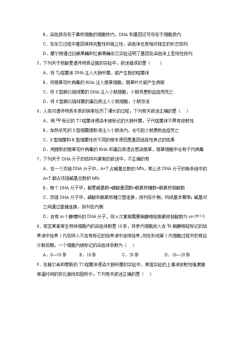 人教版（2019）高中生物必修二第3章基因的本质 章末总结 单元测试A卷 原卷版第2页