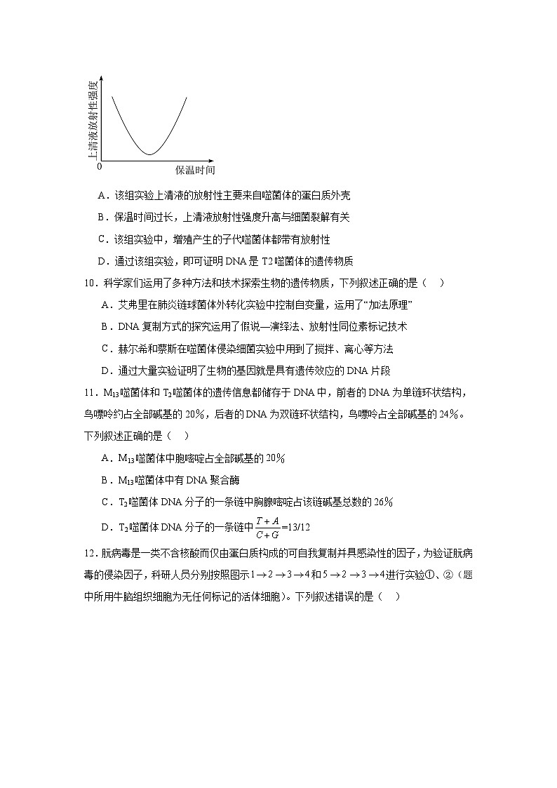 人教版（2019）高中生物必修二第3章基因的本质 章末总结 单元测试A卷 原卷版第3页