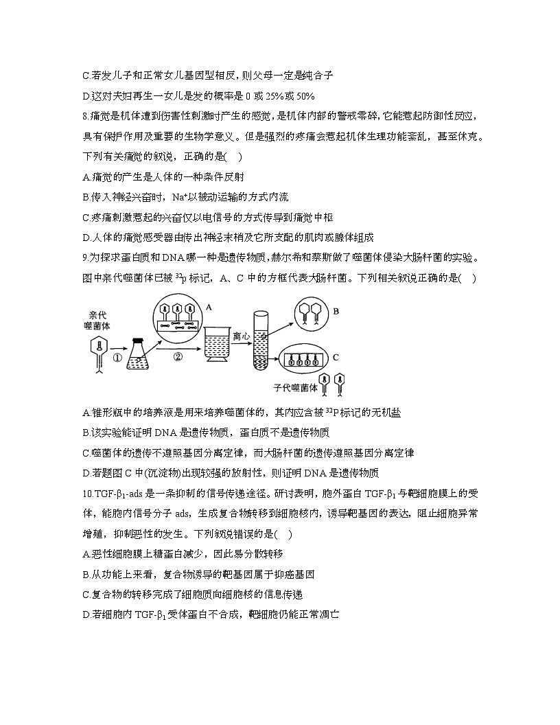 2022年 河北新高考生物模拟试卷[二模]带答案第3页