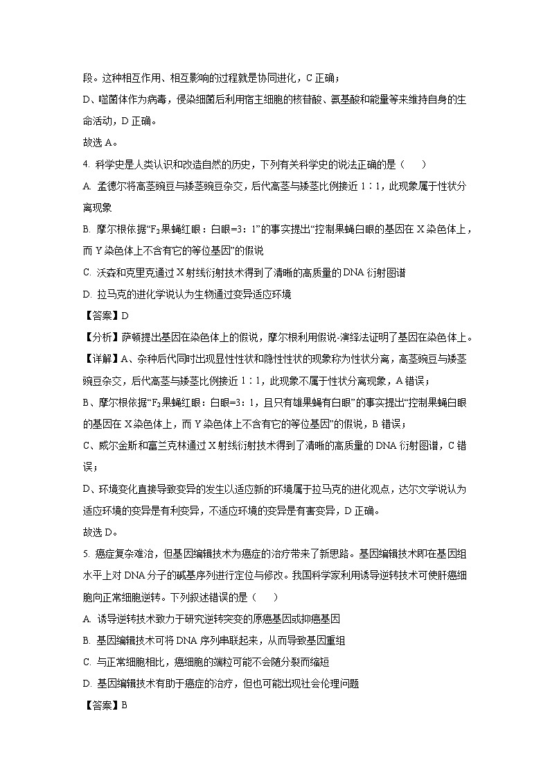 广东省惠州市惠东县2025届高三下学期第三次质量检测生物试卷（解析版）第3页