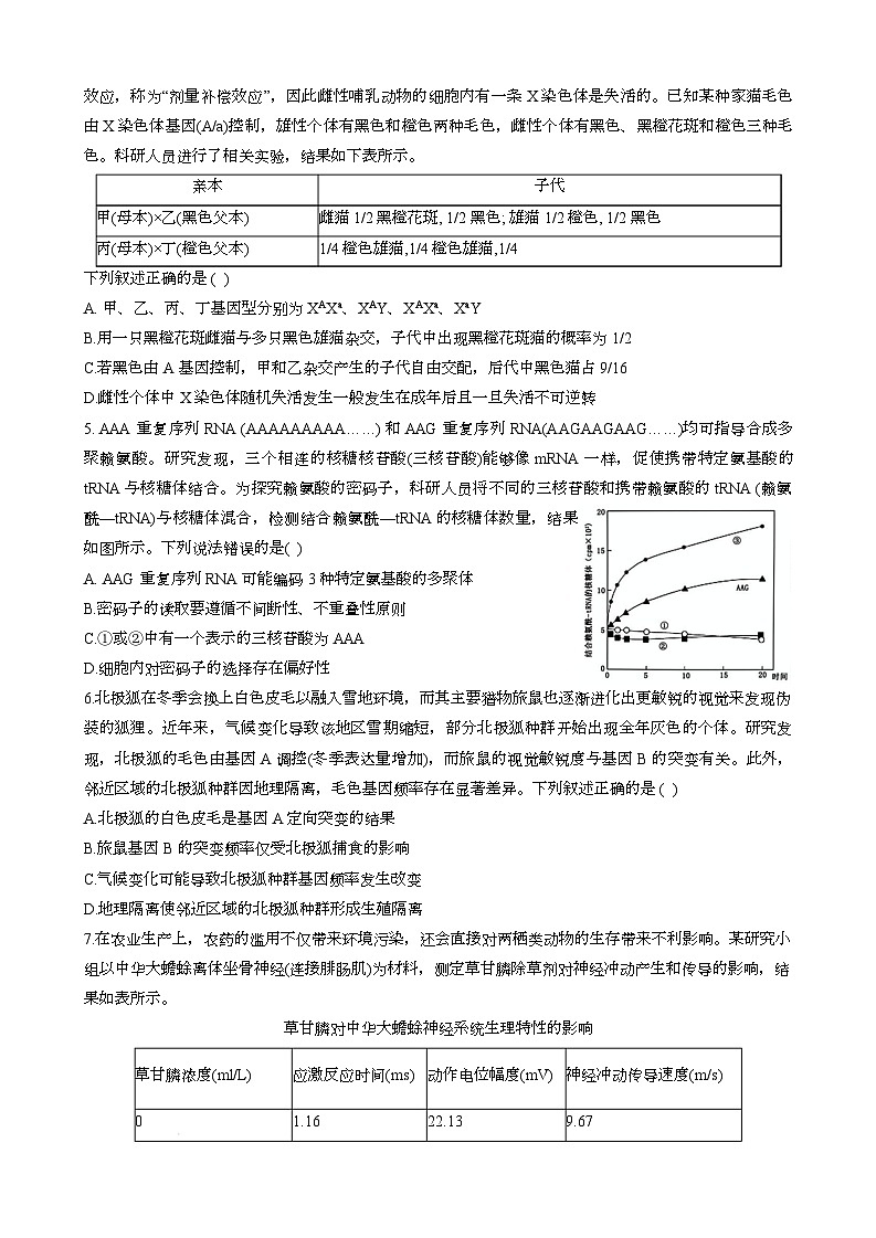 2025届四川省成都市第七中学高三下学期高考热身生物试题第2页