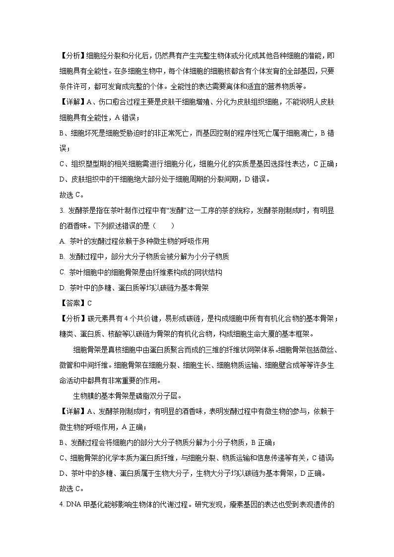 生物：广西壮族自治区河池市部分学校2025届高三4月月考试卷（解析版）第2页
