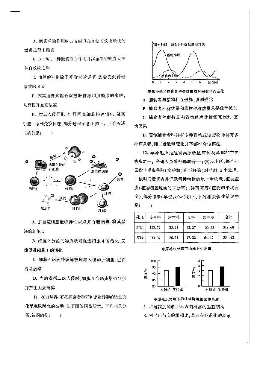 2025届河南省信阳市商城县高三下学期联考模拟试题（二）生物试题第3页