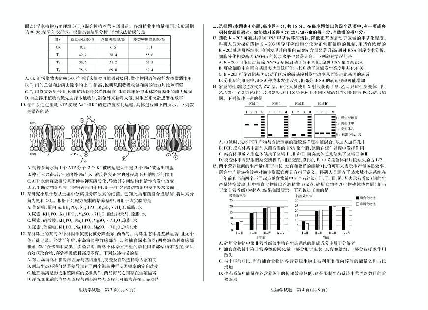 2025届湖南省天一大联考高三下学期5月最后一卷生物试题（高考模拟）第2页