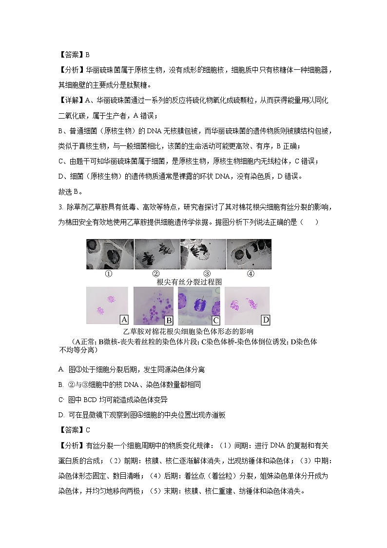 生物：广东省广州市越秀区2025届高三2月统测（解析版）第2页