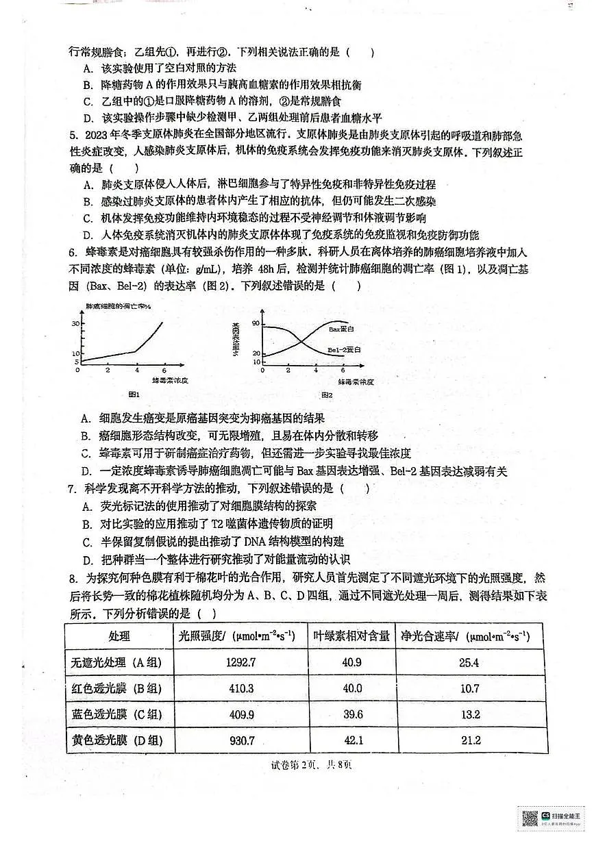 广东省汕尾市陆丰市普宁华美实验学校2024-2025学年高二下学期5月月考生物试题第2页