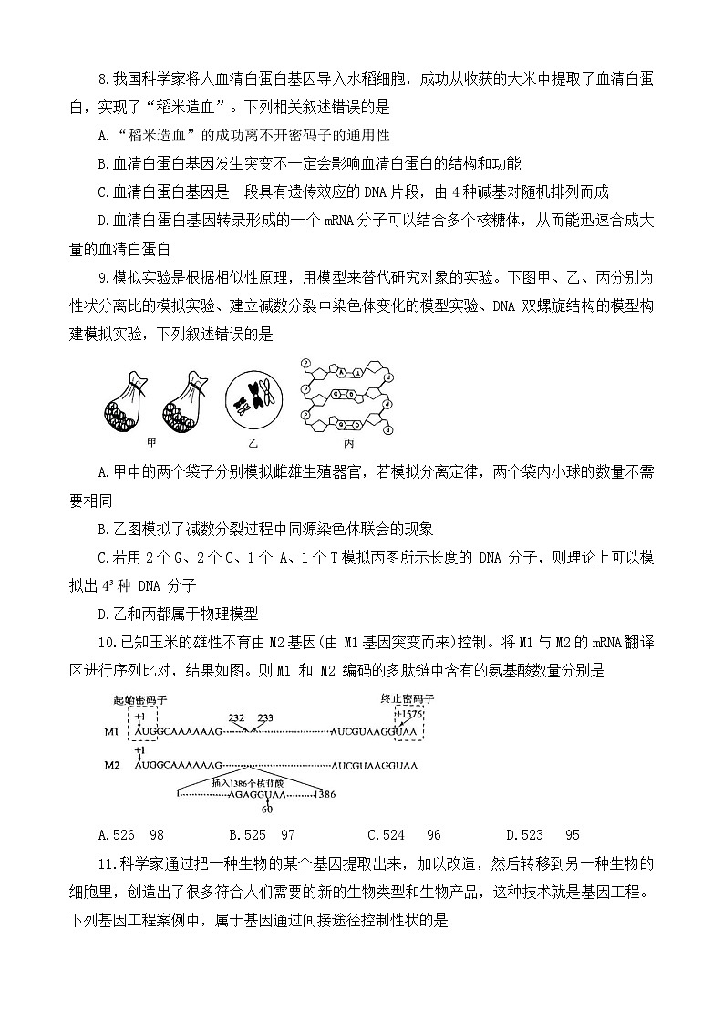河南省部分名校联盟2024—2025学年高一下学期第三次月考生物学试卷+第3页