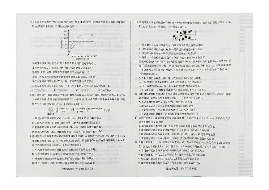 高三上生物试卷第2页