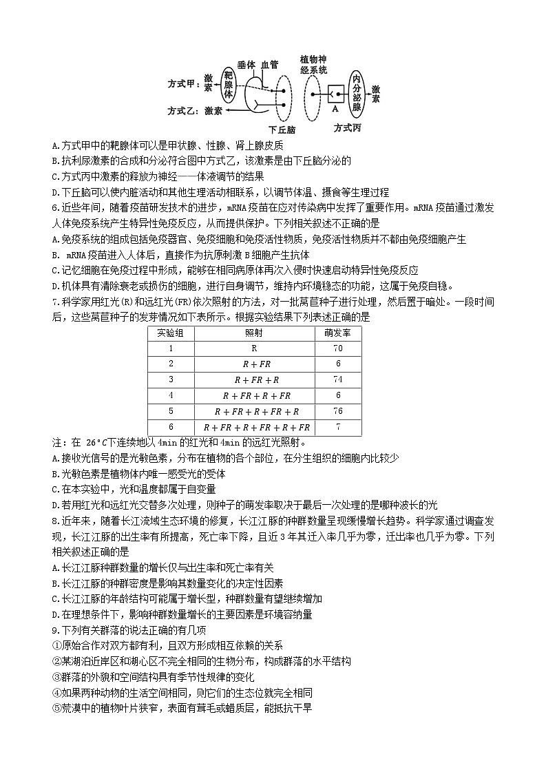 安徽省江南十校2024-2025学年高二下学期5月阶段联考生物试卷第2页