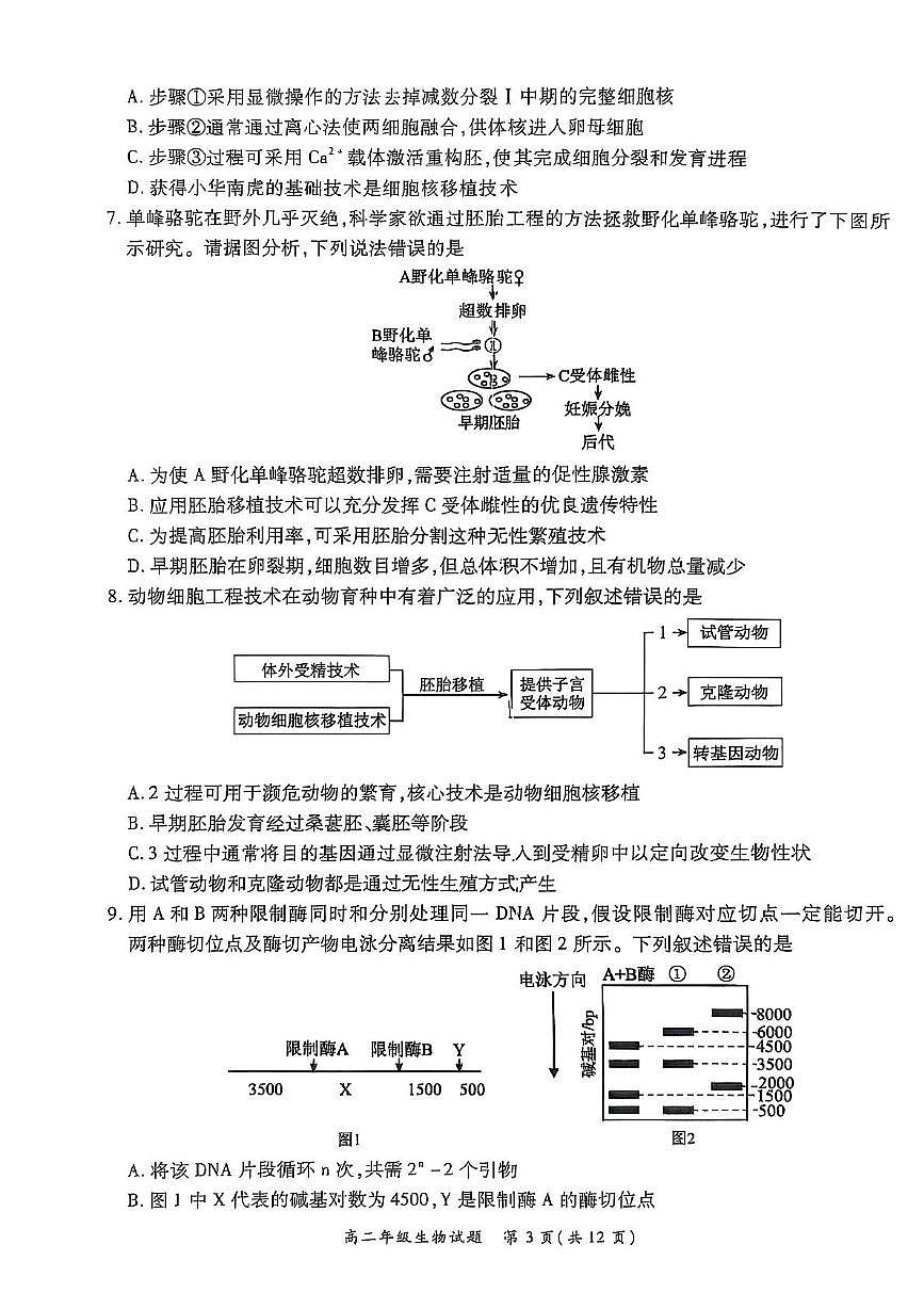 河南省南阳市六校2024-2025学年高二下学期第二次联考生物试卷（PDF版附解析）第3页