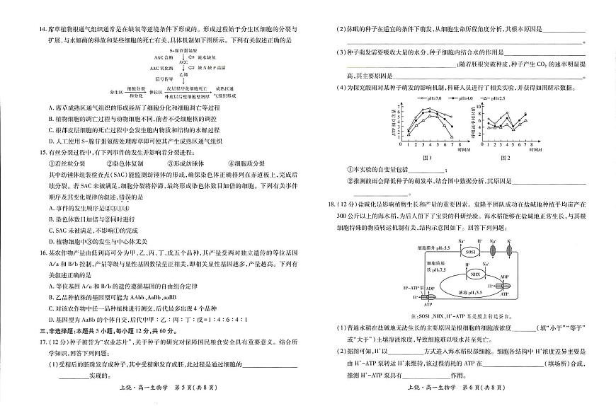 江西省上饶市六校2024-2025学年高一下学期5月第一次联合考试生物试卷（PDF版附解析）第3页