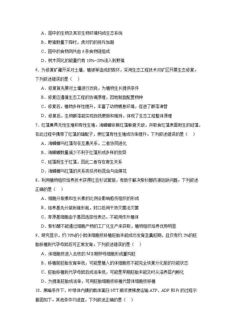 2025年黑龙江、吉林、辽宁、内蒙古高考生物真题试卷（无答案）第2页