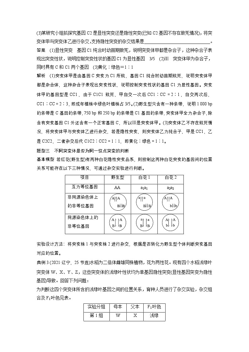 第七单元　专题突破9　聚焦变异热点题型（教师版）第3页