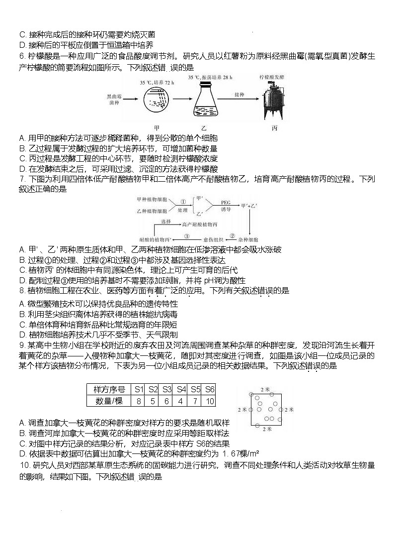 江西省部分高中学校2024-2025学年高二下学期期中考试生物试题（Word版附解析）第2页