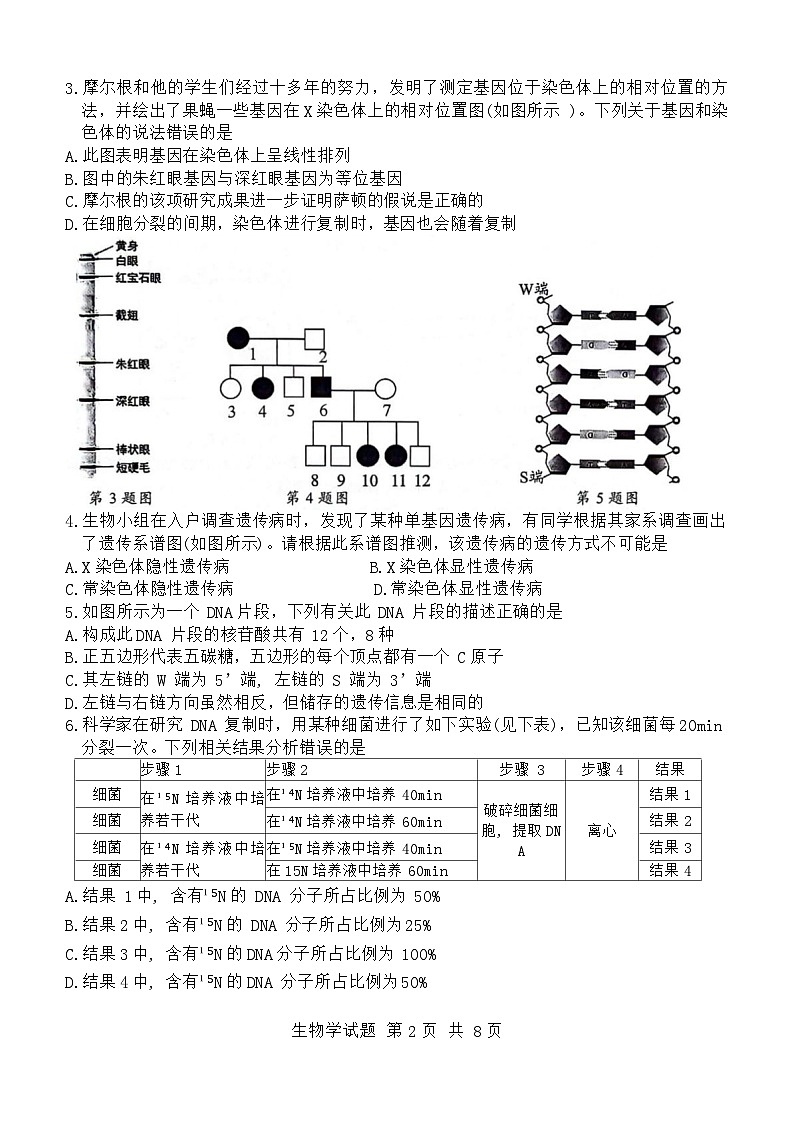 辽宁省部分高中联合考试2023-2024学年高一下学期7月期末生物试题第2页