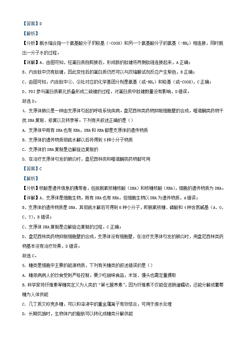 湖南省娄底市涟源市部分学校2024_2025学年高一生物上学期9月月考试题含解析第3页