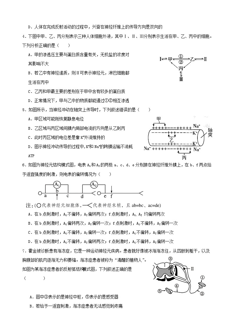 湖北省2024_2025学年高二生物上学期9月月考试题第2页
