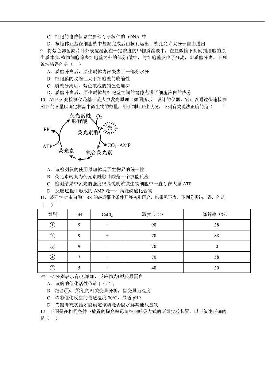 生物-湖南省邵阳市第二中学、邵东一中等校联考2024-2025学年高一下学期5月诊断性测试试题和答案第3页