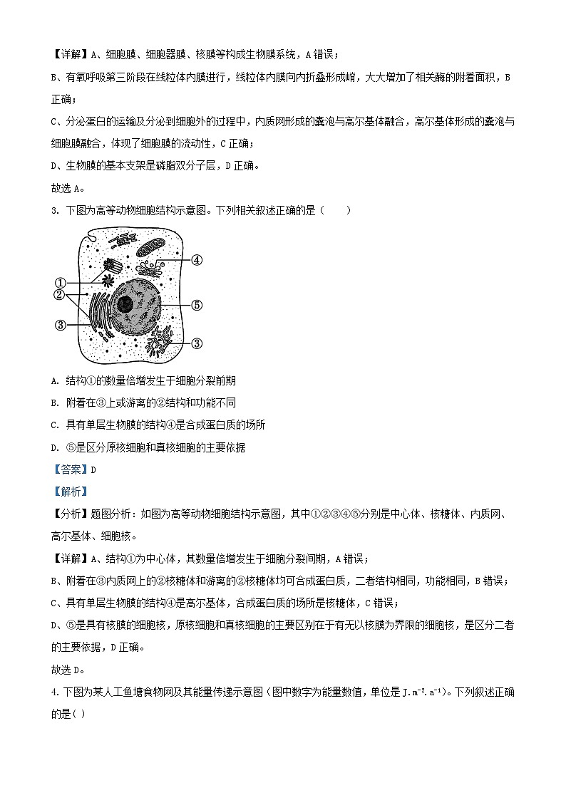 北京市石景山区2023_2024学年高二生物下学期期末考试试题含解析第2页