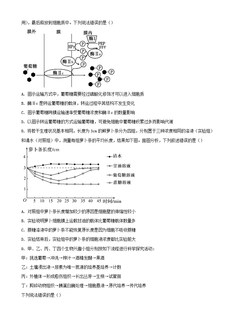 山东省聊城市2023_2024学年高二生物下学期7月期末考试含解析第3页
