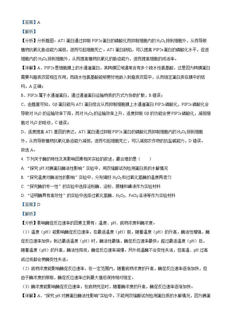 江苏省南通市海安市2024-2025学年高二下学期4月期中生物试题（解析版）第3页