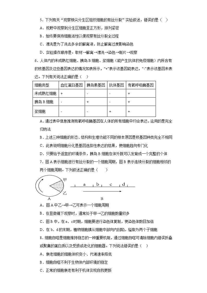 四川省遂宁中学2023-2024高一下学期3月月考生物试题第2页