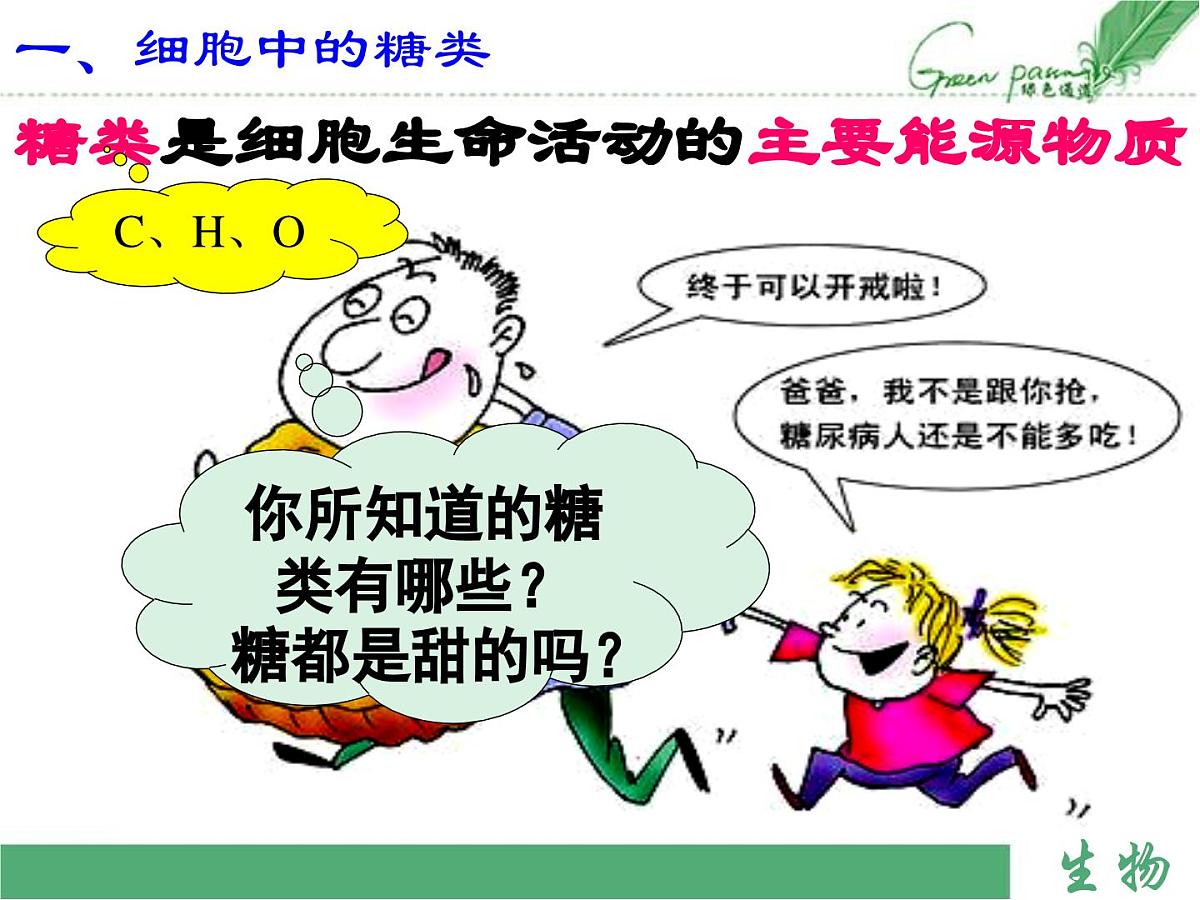 人教版 (新课标)高中生物必修1  2-4《细胞中的糖类和脂质》课件第2页